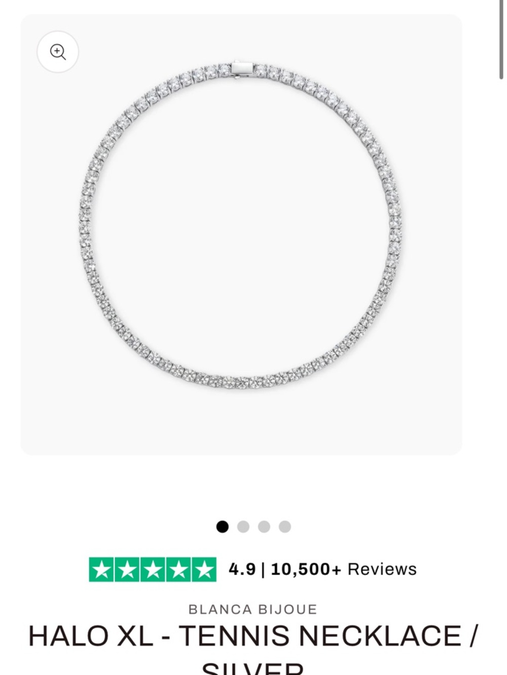 2 Bianca Bijoue tennis necklaces/ choker
 16 inches